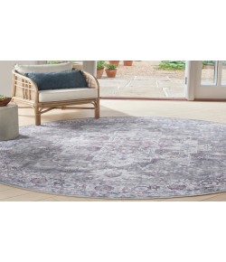 Nourison Home New Concept Washable Ivory Grey SR101 7 ft. 10 in. Round Rug