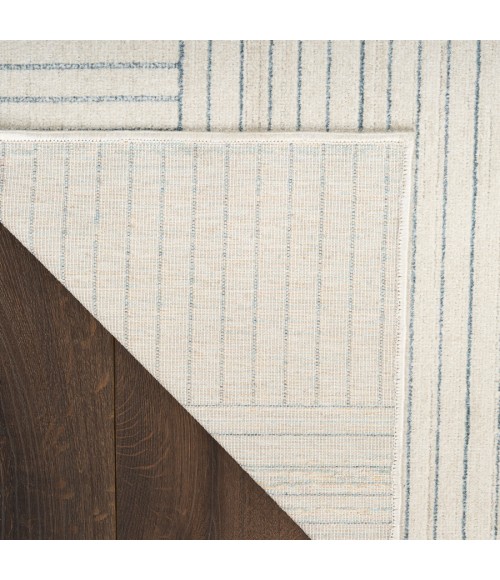 Nourison Home Washable Decor Cream Blue Rug WSD11 5 ft. 3 in. X 7 ft. Rectangle - Rugs Town Nourison Home Washable Decor Cream Blue WSD11 5 ft. 3 in. X 7 ft. Rectangle Rug