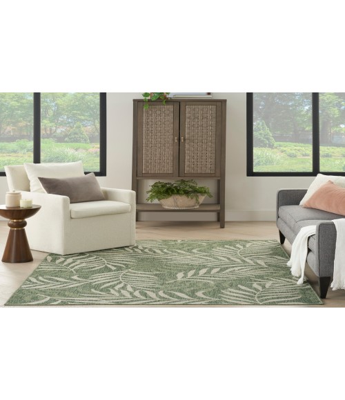 Nourison Garden Oasis Green Ivory GOA01 5 ft. X 7 ft. Rectangle Rug