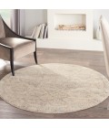 Nourison Tranquil Area Rug TRA13 Beige/Grey 5'3" Round