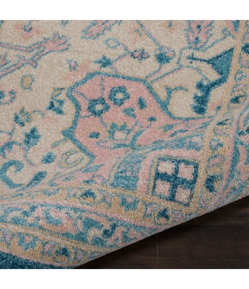 Nourison TRANQUIL Area Rug Nourison Tranquil Area Rug TRA07-Ivory/Turquoise