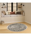 Nourison Quarry Ivory Blue QUA05 4 ft. X Round Rug
