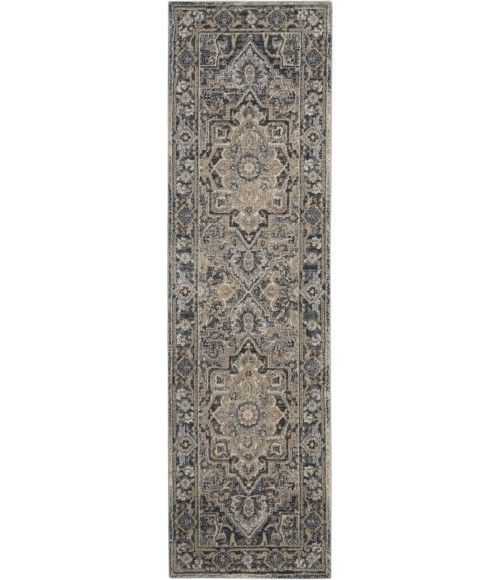 Nourison MOROCCAN CELEBRATION Area Rug kathy ireland Home Moroccan Celebration Runner Area Rug KI381-Navy