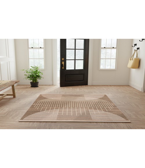 Nourison Astra Machine Washable Latte ASW03 4 ft. X 6 ft. Rectangle Rug