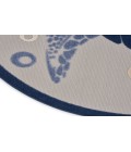 Nourison Aloha Navy Blue ALH27 7’10” Round Rug