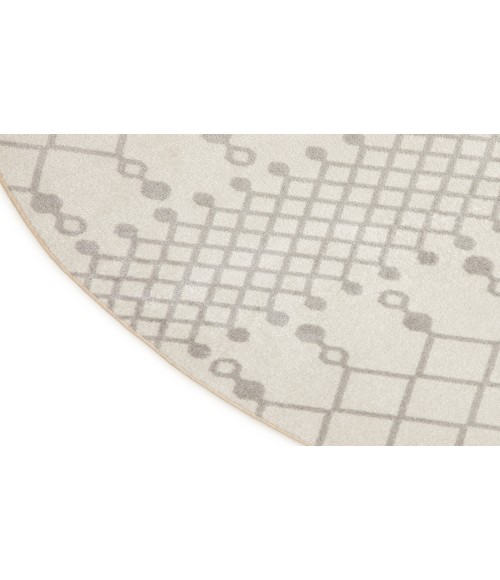 Nourison Astra Machine Washable Ivory ASW10 5 ft. 3 in. Round Rug