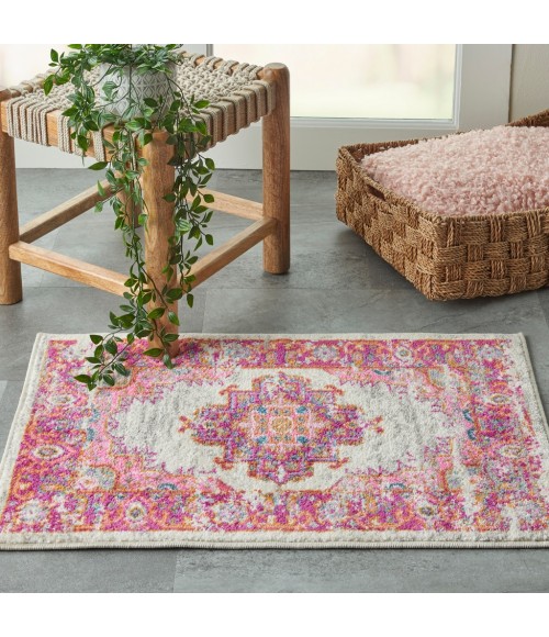 Nourison Passion Area Rug PSN03-Ivory/Fuchsia
