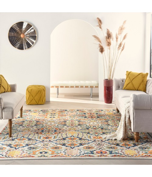 Nourison Allur Area Rug ALR03 Ivory Multicolor