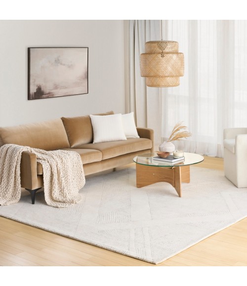 DKNY Pure Patterns Ivory Grey PRN01 9 ft. X 12 ft. Rect. Rug