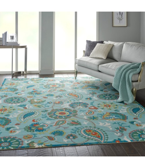 Nourison SUN N' SHADE Area Rug Waverly Sun N' Shade Area Rug SND73-Light Blue