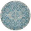 Nourison Tranquil(Traql) - Tra13 Light Blue Ivory Area Rug 5 ft. 3 X Round