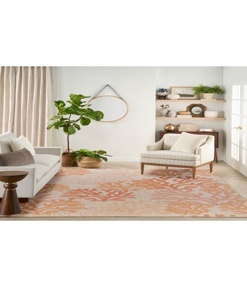 Nourison Garden Oasis Coral GOA05 8 ft. X 10 ft. Rectangle Rug