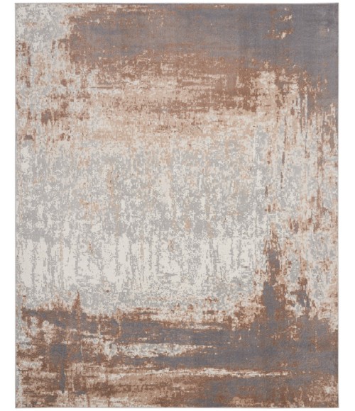 Nourison Elation Area Rug ETN07 Grey Ivory 7'10" x 9'10"
