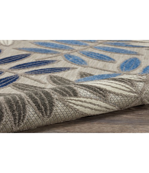 Nourison Aloha Grey Blue Rug ALH18 9 ft. X 12 ft. Rectangle - Rugs Town Nourison Aloha Grey Blue ALH18 9 ft. X 12 ft. Rectangle Rug