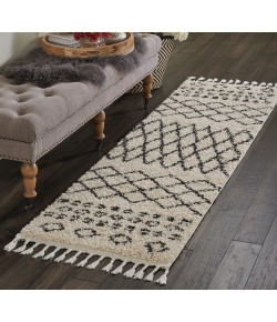 Nourison Moroccan Shag - Mrs02 Cream Area Rug 2 ft. 2 X 8 ft. 1 Rectangle
