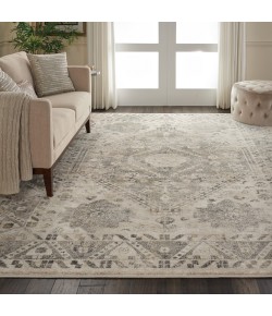 Nourison Fusion - Fss11 Cream Grey Area Rug 9 ft. 6 X 13 ft. Rectangle