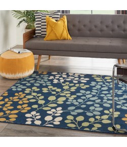 Nourison Caribbean - Crb01 Navy Area Rug 5 ft. 3 X 5 ft. 3Square