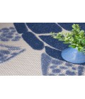 Nourison Aloha Navy Blue ALH27 7’10” Round Rug