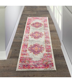 Nourison Home Passion PSN03 Ivory/Fuchsia 1 ft. 10 in. X 6 ft. Area Rug
