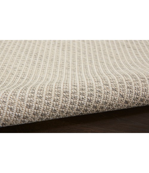 Nourison Courtyard Ivory/Silver COU01 2 ft. 2 in. X 10 ft. Rectangle Rug