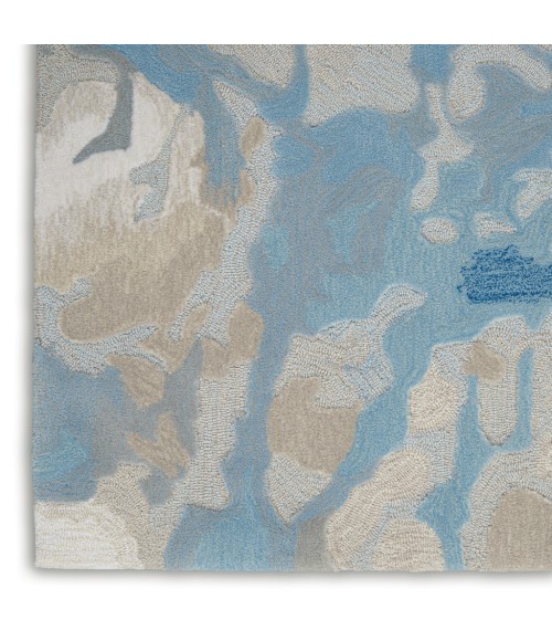 Nourison SYMMETRY Area Rug Nourison Symmetry Area Rug SMM07-Light Blue/Ivory