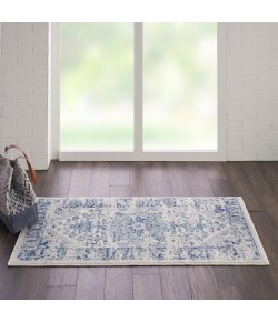 Nourison Tranquil(Traql) - Tra06 Ivory Light Blue Area Rug 2 ft. X 4 ft. Rectangle