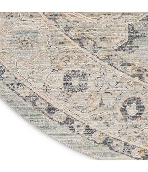 Nourison Lynx Light Blue LNX07 8 ft. X Round Rug