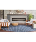 Nourison Reversible Indoor Outdoor Blue RVB01 8 ft. Round Rug