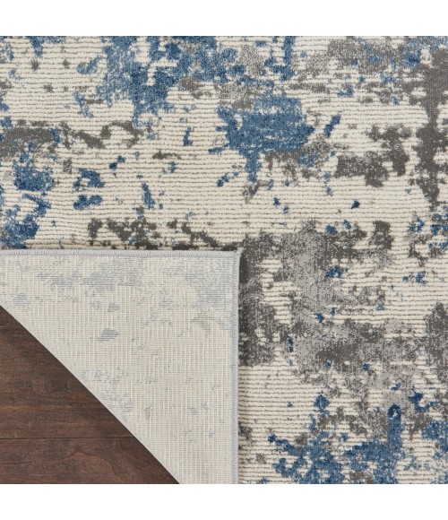 Nourison RUSTIC TEXTURES Area Rug Nourison Rustic Textures Runner Area Rug RUS08-Grey/Blue