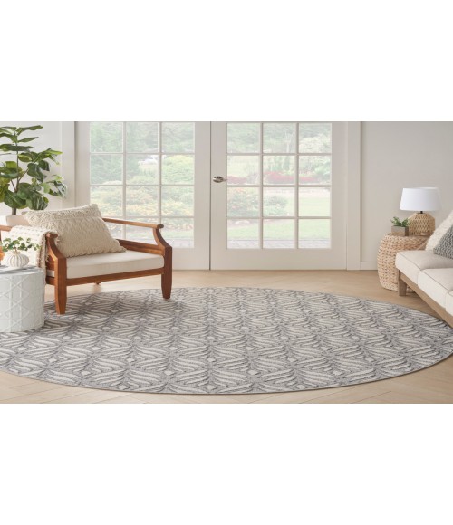 Nourison Aloha Grey ALH35 7’10” Round Rug