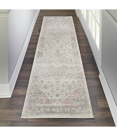 Nourison Tranquil Runner Area Rug TRA06-Ivory/Pink