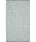 Nourison Courtyard Area Rug COU01 Ivory Aqua 3' x 5'