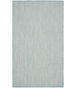 Nourison Courtyard - Cou01 Ivory Aqua Area Rug 3 ft. X 5 ft. Rectangle