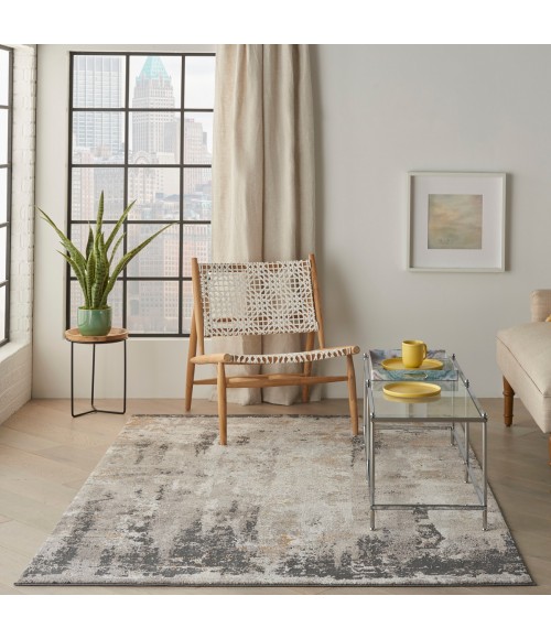 Nourison Tangra Cream Grey Rug TNR05 5 ft. X 7 ft. Rect. - Rugs Town Nourison Tangra Cream Grey TNR05 5 ft. X 7 ft. Rect. Rug