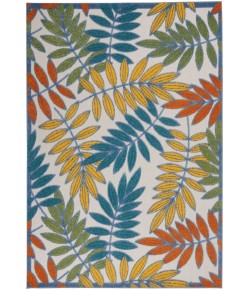 Nourison Aloha - Alh18 Ivory Multicolor Area Rug 5 ft. 3 X 7 ft. 5 Rectangle