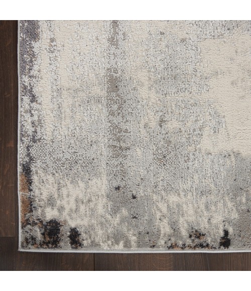 Nourison Elation Area Rug ETN06 Grey Ivory 9' x 12'