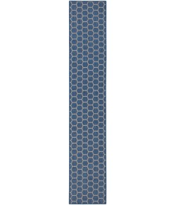 Nourison Reversible Indoor Outdoor Blue RVB01 2 ft. 2 in. X 10 ft. Rect. Rug
