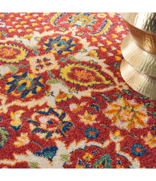 Nourison Allur Area Rug ALR03-Red Multicolor