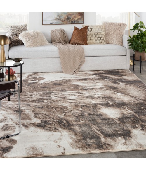 Kathy Ireland American Manor Area Rug AMR03 Iv/Mocha 7'10" x 9'10"