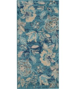 Nourison Tranquil(Traql) - Tra02 Turquoise Area Rug 2 ft. X 4 ft. Rectangle