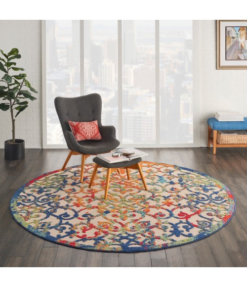 Nourison Aloha Round Area Rug ALH21-Multicolor