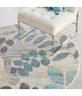 Nourison Tranquil(Traql) Area Rug Nourison Tranquil(Traql) Area Rug TRA01 Ivory/Light Blue