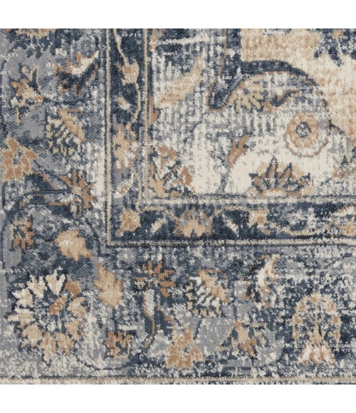 Nourison MALTA Area Rug kathy ireland Home Malta Area Rug MAI13-Blue/Ivory