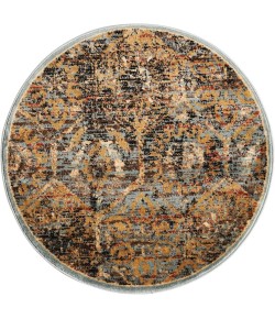 Nourison Delano - Del06 Blue Area Rug 3 ft. 4 X ROUND