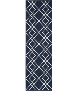 Nourison Modern Lines - Mol01 Denim Area Rug 2 ft. X 6 ft. 8 in. Runner