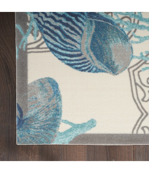 Waverly Sun N' Shade Area Rug SND92 Ivory Blue
