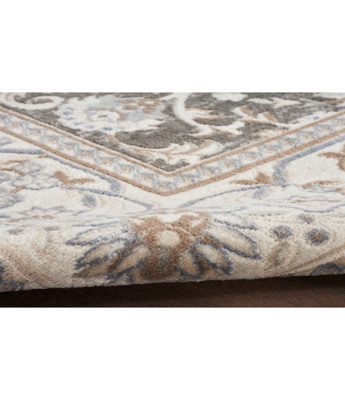Nourison Serenity Home Ivory Grey Blue Rug SRH02 9 ft. X 12 ft. Rectangle - Rugs Town Nourison Serenity Home Ivory Grey Blue SRH02 9 ft. X 12 ft. Rectangle Rug
