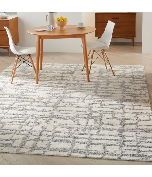 Nourison Luna Ivory Grey LUN02 8 ft. X 10 ft. Rect. Rug