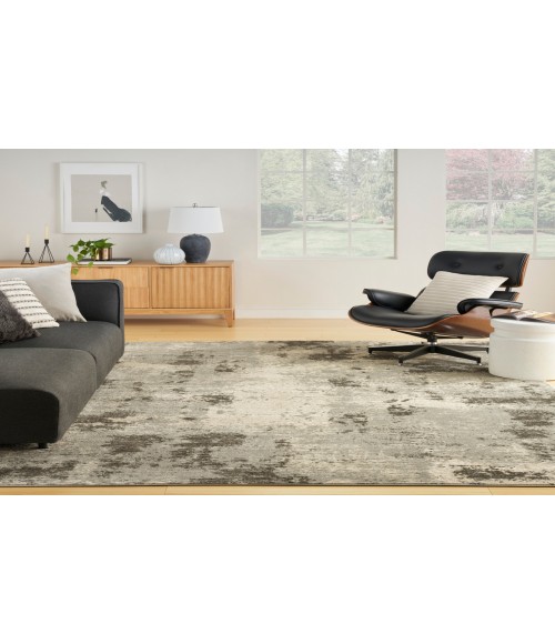 Nourison Serenity Home Ivory Grey SRH06 7 ft. 10 in. X 9 ft. 10 in. Rectangle Rug