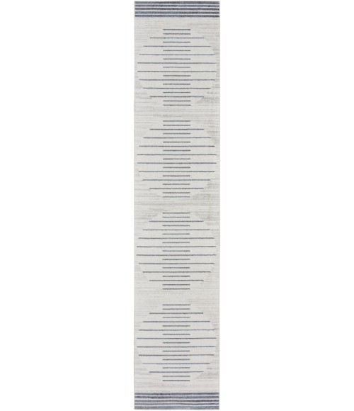 Nourison Astra Machine Washable Area Rug ASW04 Ivory Blue